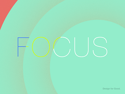 Focus Here. banner green visual