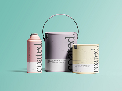 Package Design for a Paint Brand brandingpackaging graphic design label label design minimal packaging paint brand paints pastel shades premium paint brand visual identity