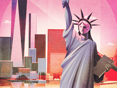 New York II cityscape illustration new york packaging illustration