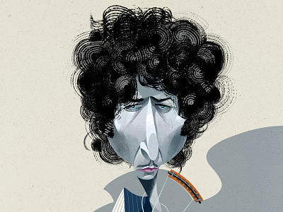 Bob Dylan bob caricature character dylan illustration nobel portrait