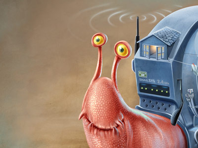 Home Wireless cover snail wireless illustration