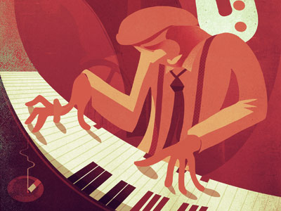 Jazzz illustration jazz music piano