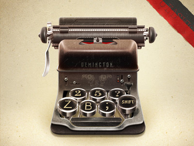 Remington icon illustration remington typewriter