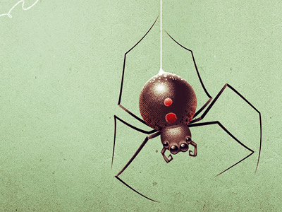 Spider animal black widow economics editorial illustration press spider