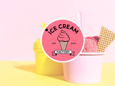 Ice Cream LOGO branding design graphic design illustration logo typography vector
