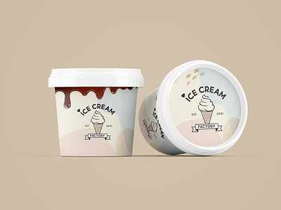 Ice Cream Packaging branding design graphic design illustration logo typography
