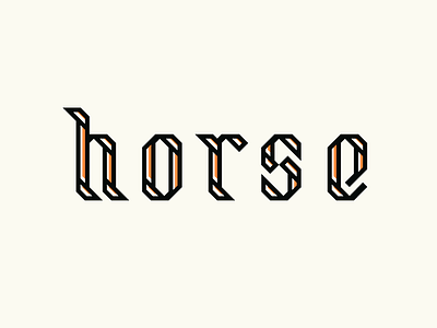 Playing with letters #13 experiment gothic horse lettering typography