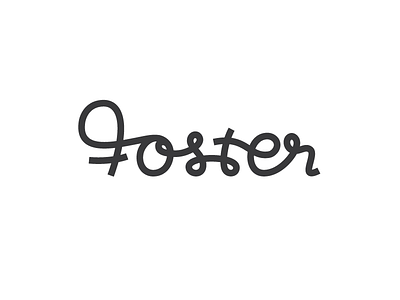 Foster (wordmark in process) design lettering logo process