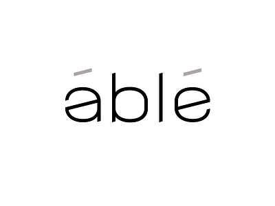 Able logo able elegant identity lettering logo wordmark work