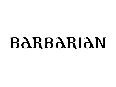 #52 barbarian concept lettermark logo logomark typo typography work