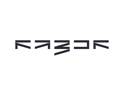 #56 concept futuristic lettering logo razor type typo typography wordmark