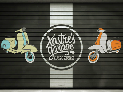 xastre's garage classic scooters lambretta lettering logo thypography type design vespa