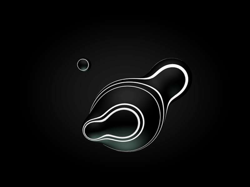 Moving lines 3d animation black gif metaball