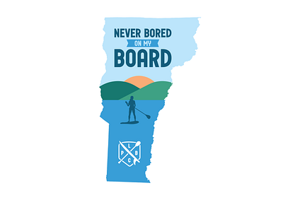 LCPB Vermont branding design graphic illustrator lake lake champlain logo paddleboard vector vermont