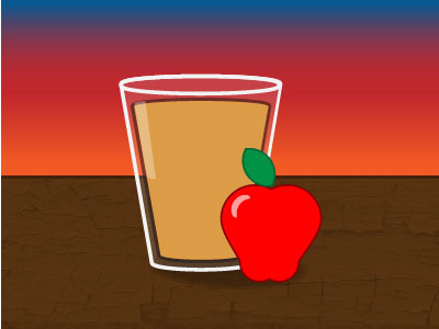 Cider apple cider design graphic illustrator sunset texture