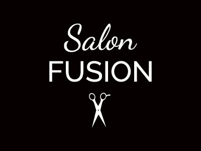 Salon Fusion branding bridgewater design hair illustrator logo massachusetts salon scissors