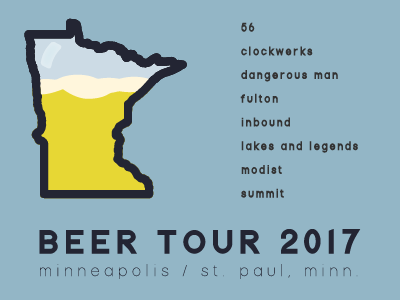 Beer Tour 2017: Minnesota beer brewery design graphic illustrator minneapolis minnesota st.paul