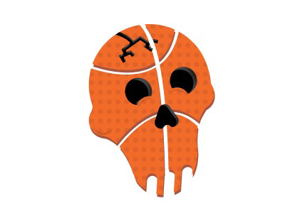 Brackets Busted basketball brackets march madness orange skull