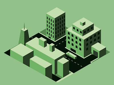 Isometric City city graphic green isometric isometric design vector