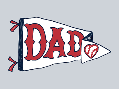 Dad Pennant baseball dad design fathers day graphic