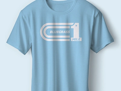 Bluegrass Mile T Shirt bluegrass branding graphic kentucky lexington logo mile running track tshirt