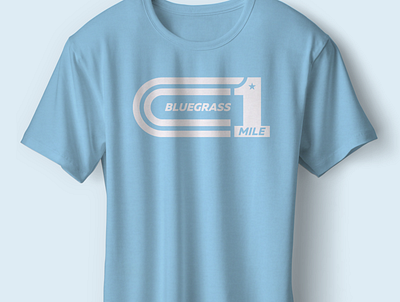 Bluegrass Mile T Shirt bluegrass branding graphic kentucky lexington logo mile running track tshirt