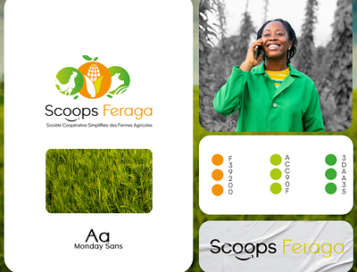 Green logo for farmers branding design graphic design logo marque vector
