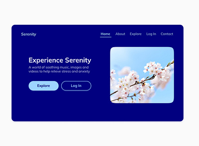 Landing Page Design - Serenity dailyui design ui