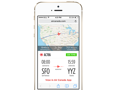 Share A Flight air canada airline case study flights ios ios development iphone messages sharing toronto