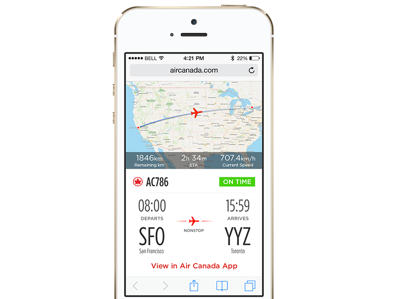 Share A Flight air canada messages flights airline ios development toronto ios iphone case study sharing