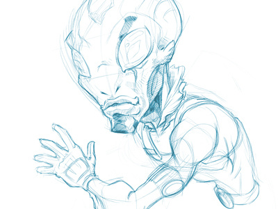 ABE SAPIEN poster sketch