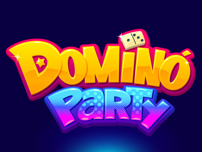Dominó Party brand design domino fiesta fun game logo party vector wolf-em