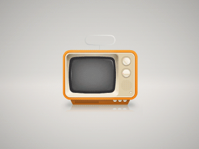 TV, Animation animation illustration orange retro television tv vintage