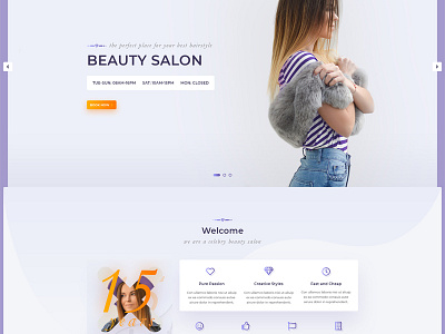 Besalon | Beauty Salon One Page PSD Template beauty besalon booking care color creative hair hairstyle makeup manicures nails
