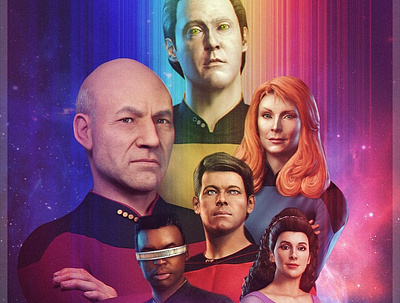 Star Trek Fleet Command TNG Poster creative direction photoshop