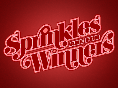 Sprinkles are for Winners apparel design illustration illustrator retro t-shirt typography
