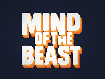 Mind Of The Beast blue orange slab type white