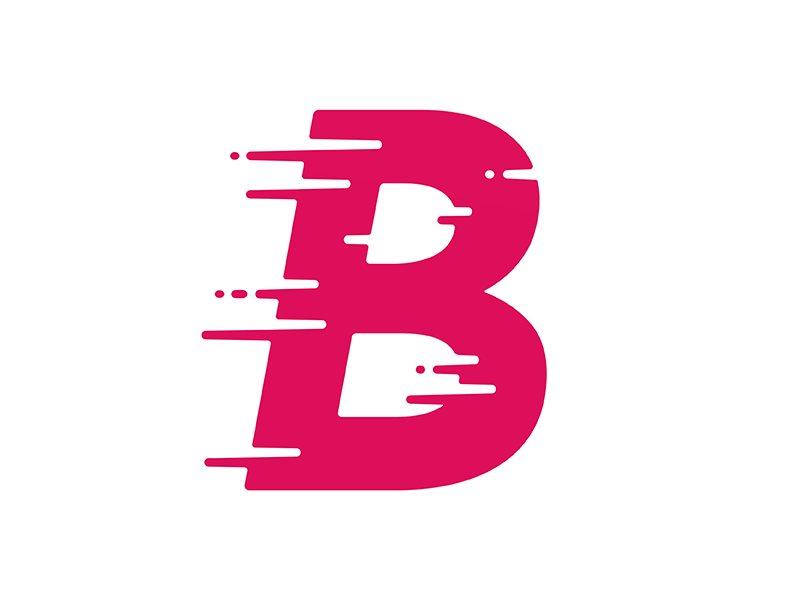 B alphabet b fill letters pink stroke type white