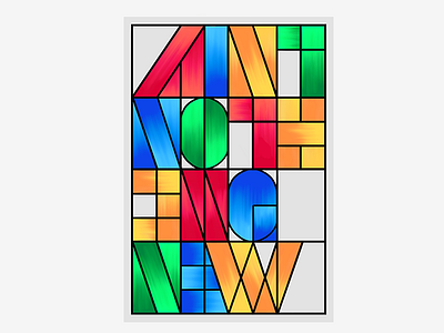 Ain't Nothing New blue colour design geometric green red type yellow