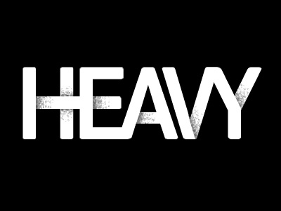 Heavy black type white