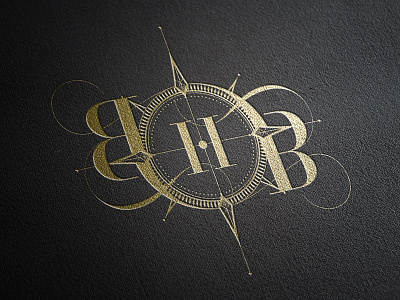 The House of Baubles & Bubbly compass rose logo hbb logo monogram