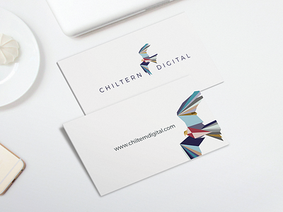 Custom Branding - Chiltern Digital geometric logo red kite logo