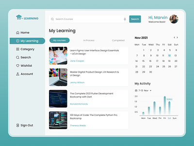 Online learning Web App