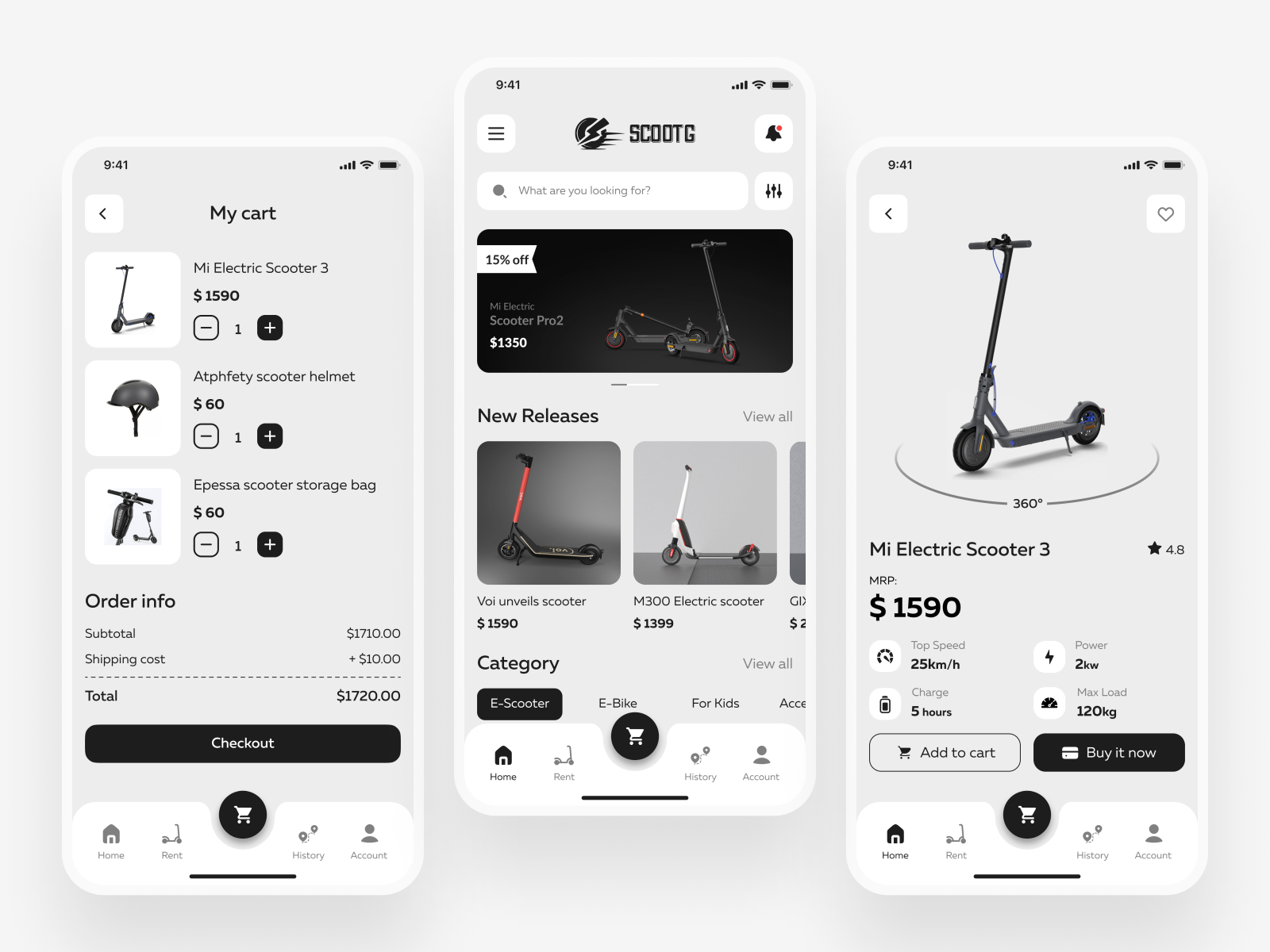 EScooter App Electric Scooter by SolGuruz on Dribbble