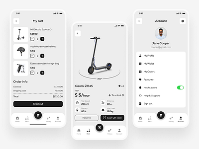 E-Scooter - Electric Scooter Buy and Rent App