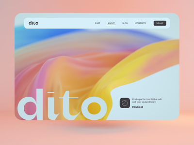 Dito Website 3d art ecommerce homepage inspiration ui website