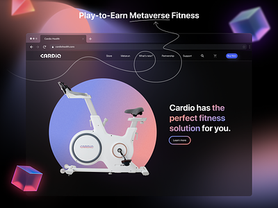 Cardio Healthcare Website blockchain cardio coin crypto fitness iot meta metaverse ui ux workout