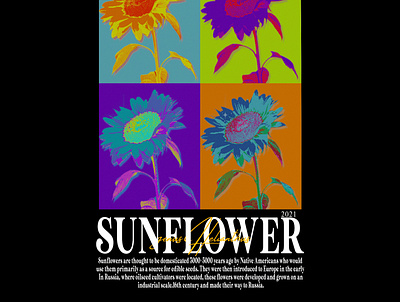 SUNFLOWER (AVAILABLE) $30 branding clothing design illustration streetwear tshirt typography