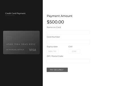 Credit Card Payment dailyui design graphic design ui ux