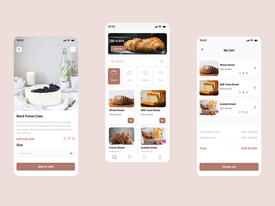 bread and cake app UI / UX app design ui ux